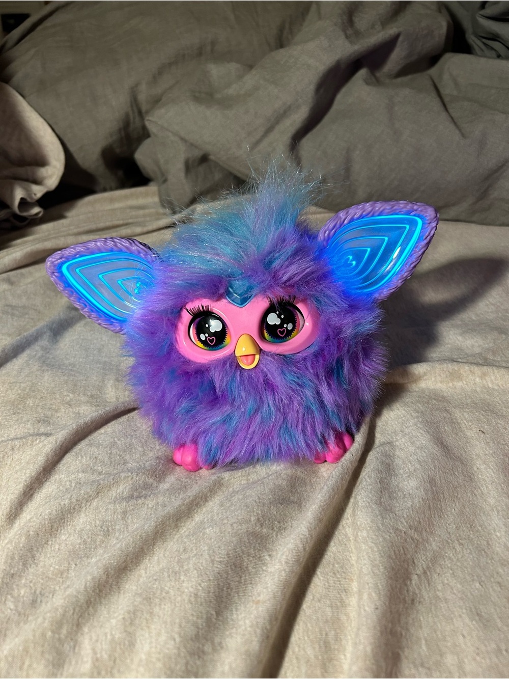 Hasbro Purple Pink Plush LED-Ear Fur Toy